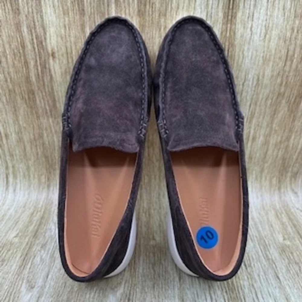 OluKai Ka'a Loafer Men's Size 10 Dark Brown‎ Suede Slip On Shoes Casual NEW